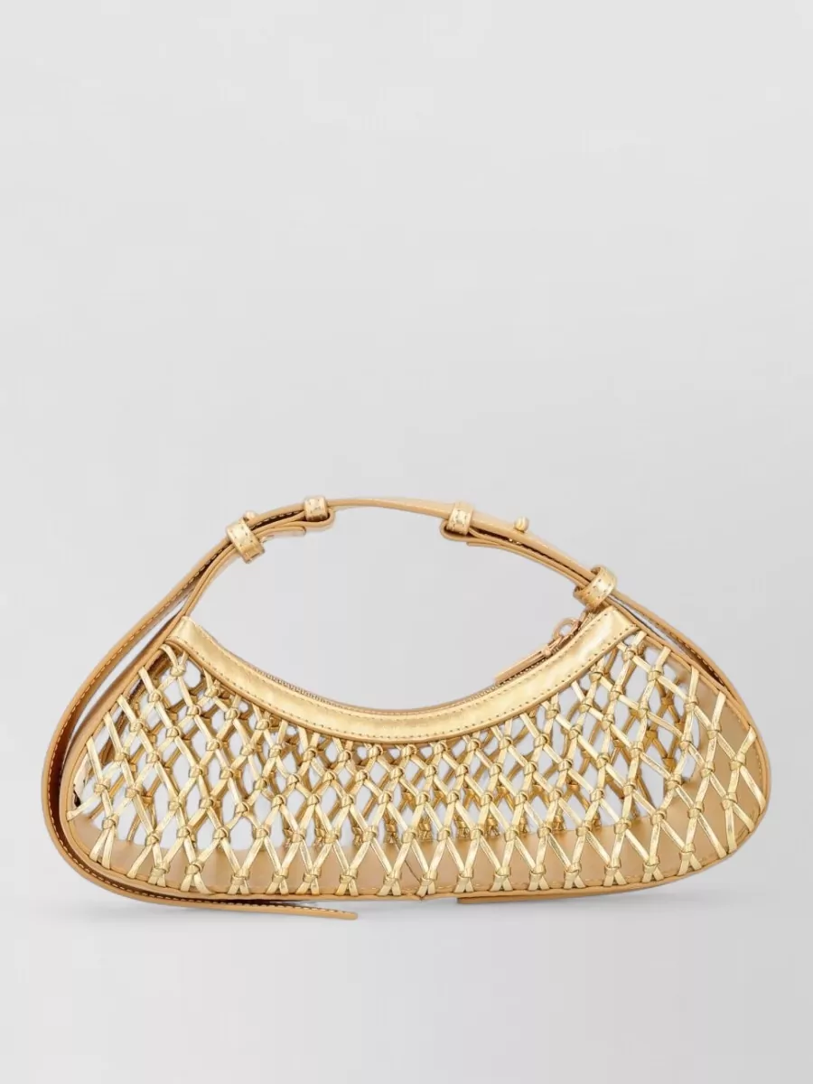 Cult Gaia leather curved clutch bag