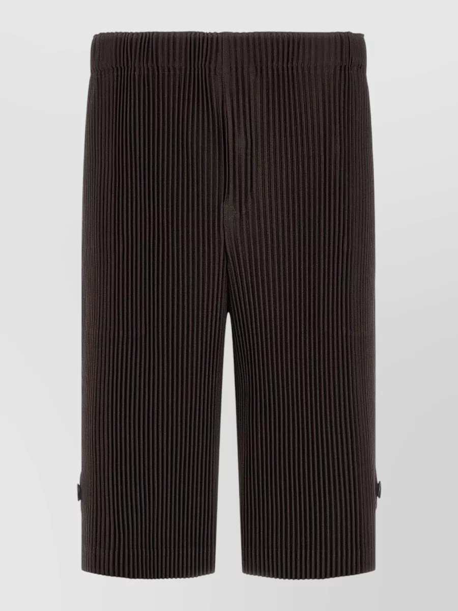Homme Plisse Issey Miyake ribbed straight-leg bermuda shorts
