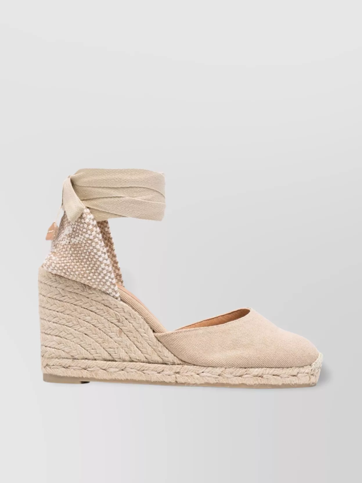 CASTAñER LEATHER-BLEND PLATFORM ESPADRILLES WITH JUTE