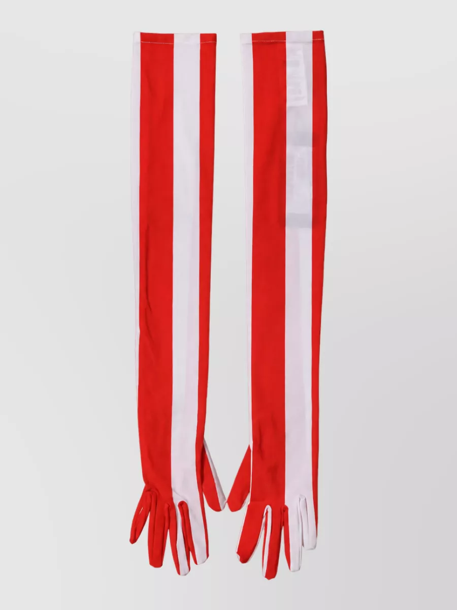 Dolce&Gabbana Striped Elbow-Length Gloves