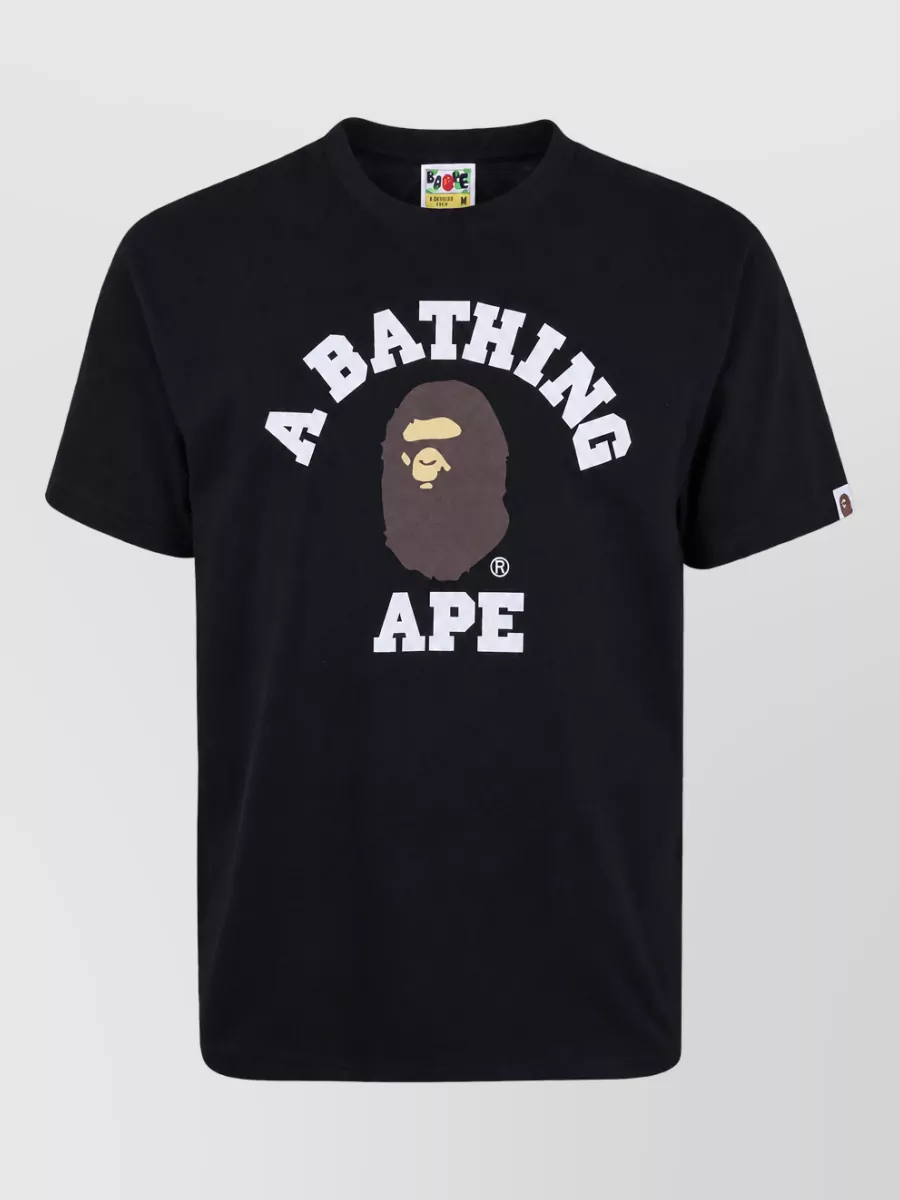 Bape ribbed crew neck graphic cotton t-shirt