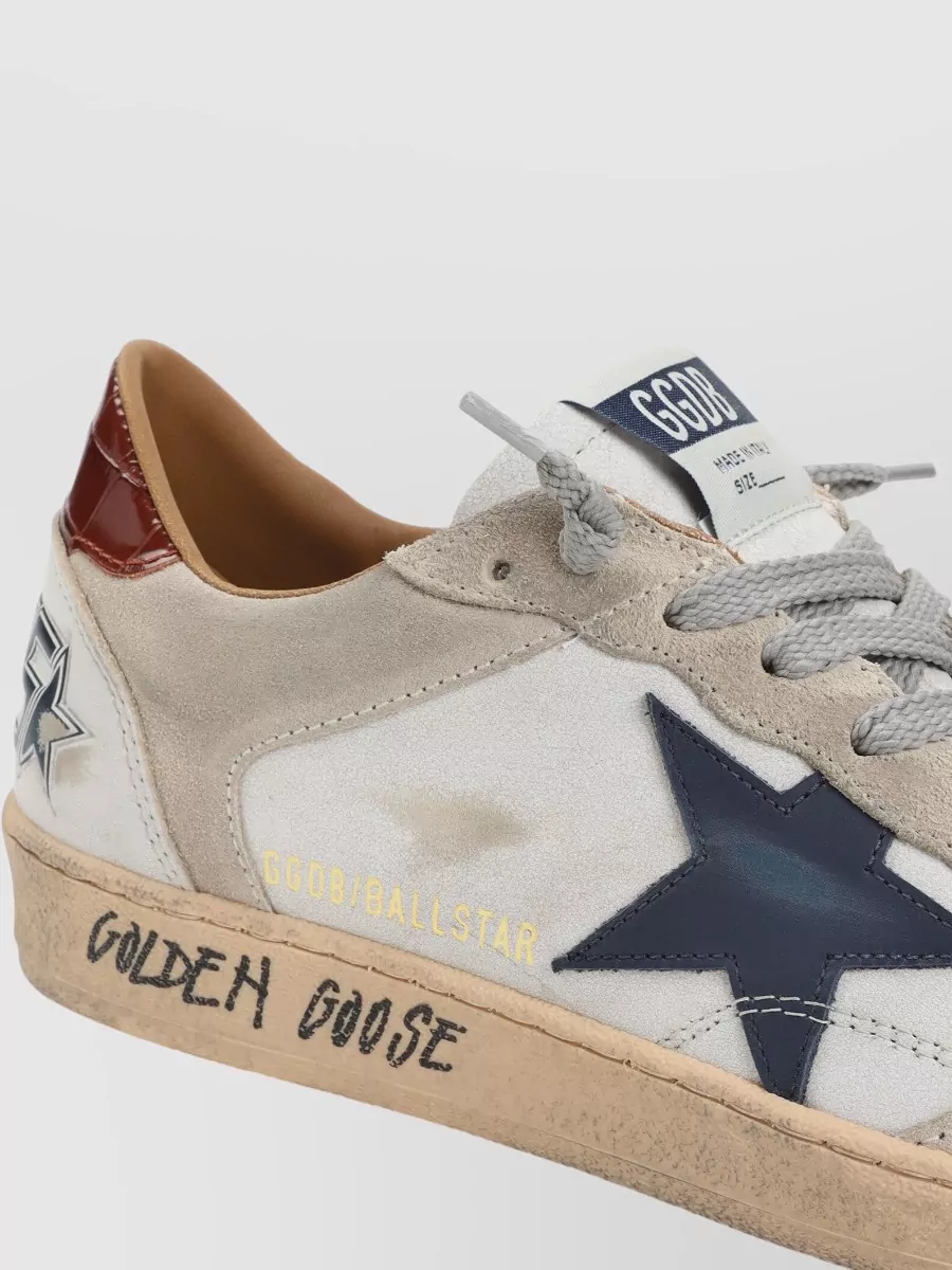 Golden Goose Ballstar Sneakers Suede Accents Contrast Heel Tab