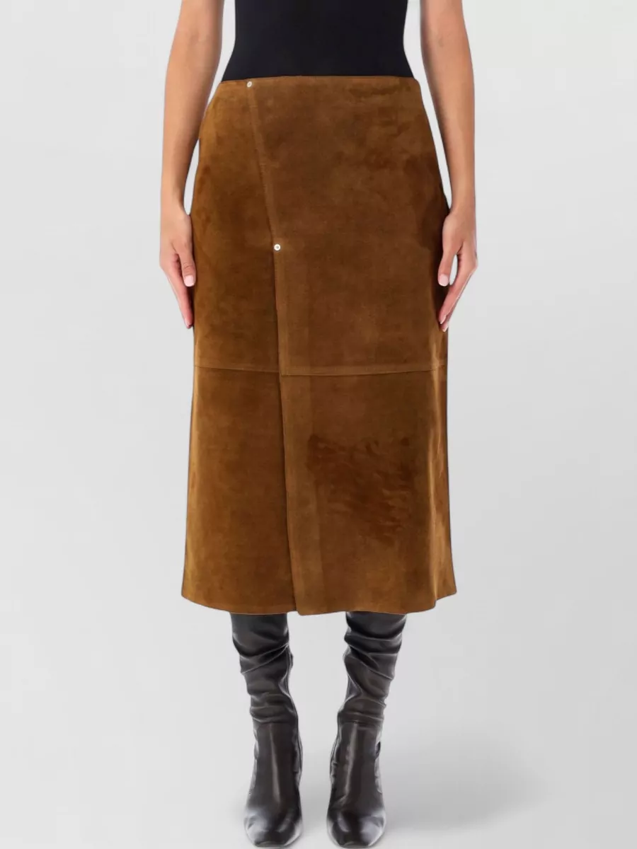 Studio Nicholson suede midi skirt