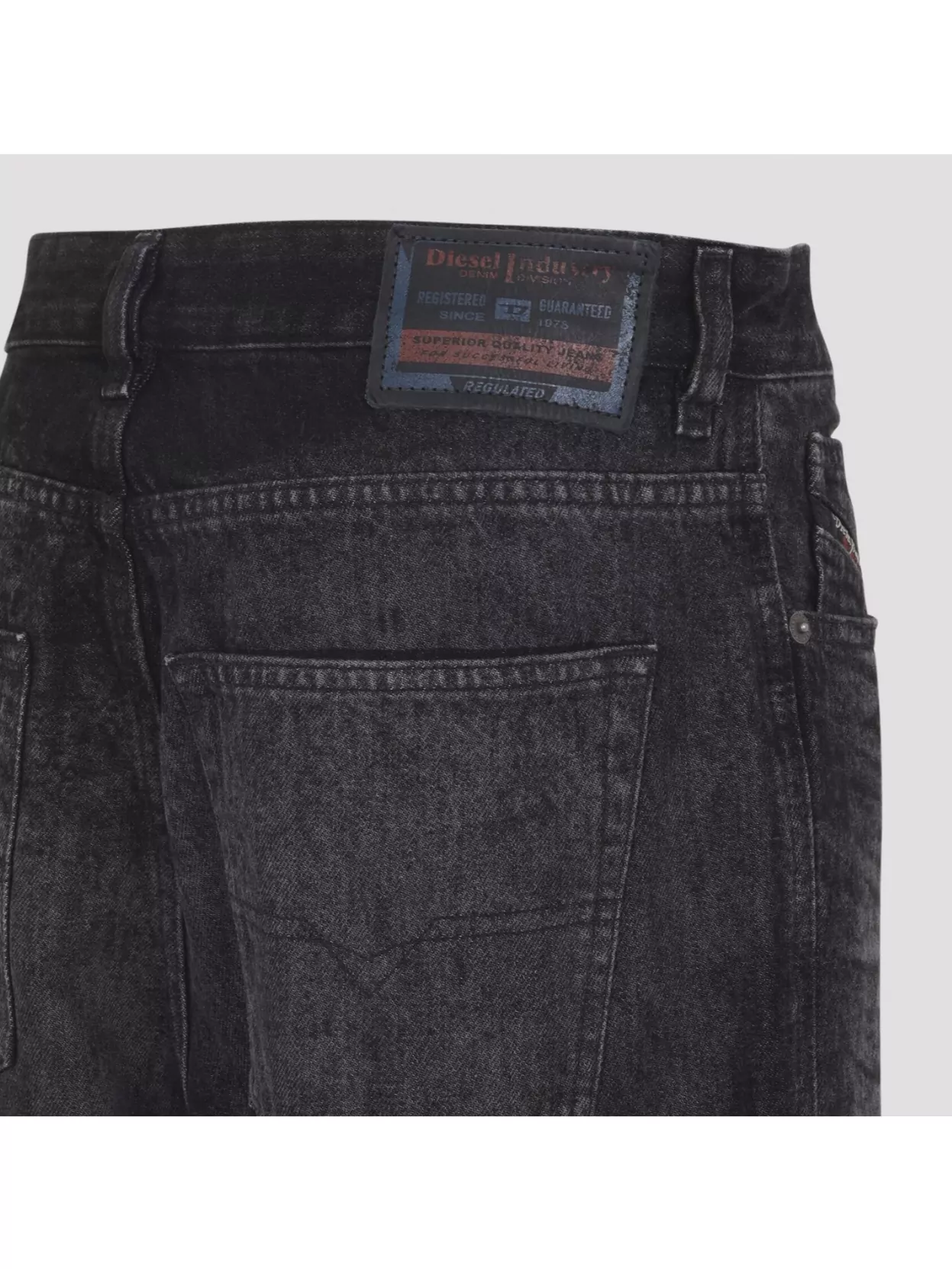 Diesel High-waisted Wide-leg Jeans With Edgy Raw Hem In Black