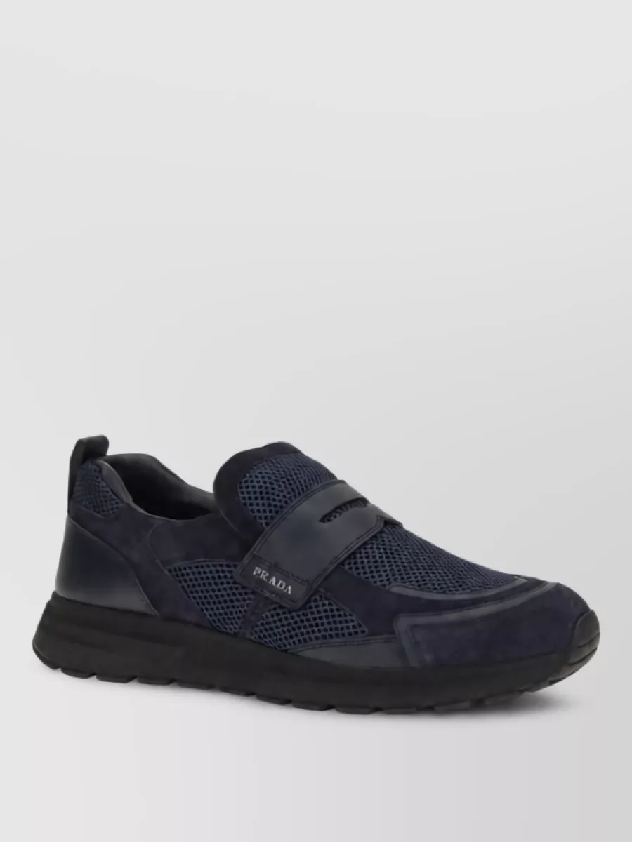 Prada leather slip-on sneakers