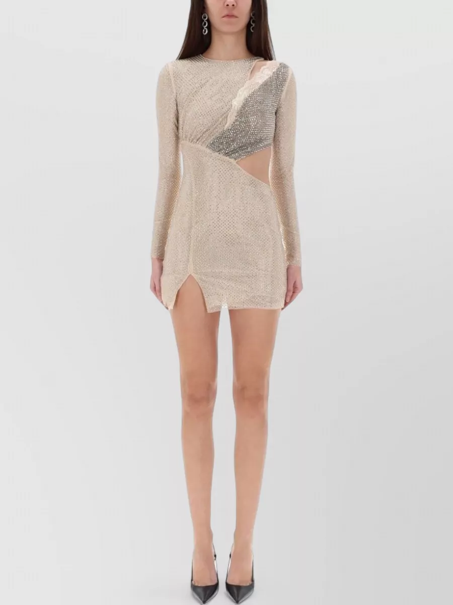 Self-Portrait Rhinestone mini dress
