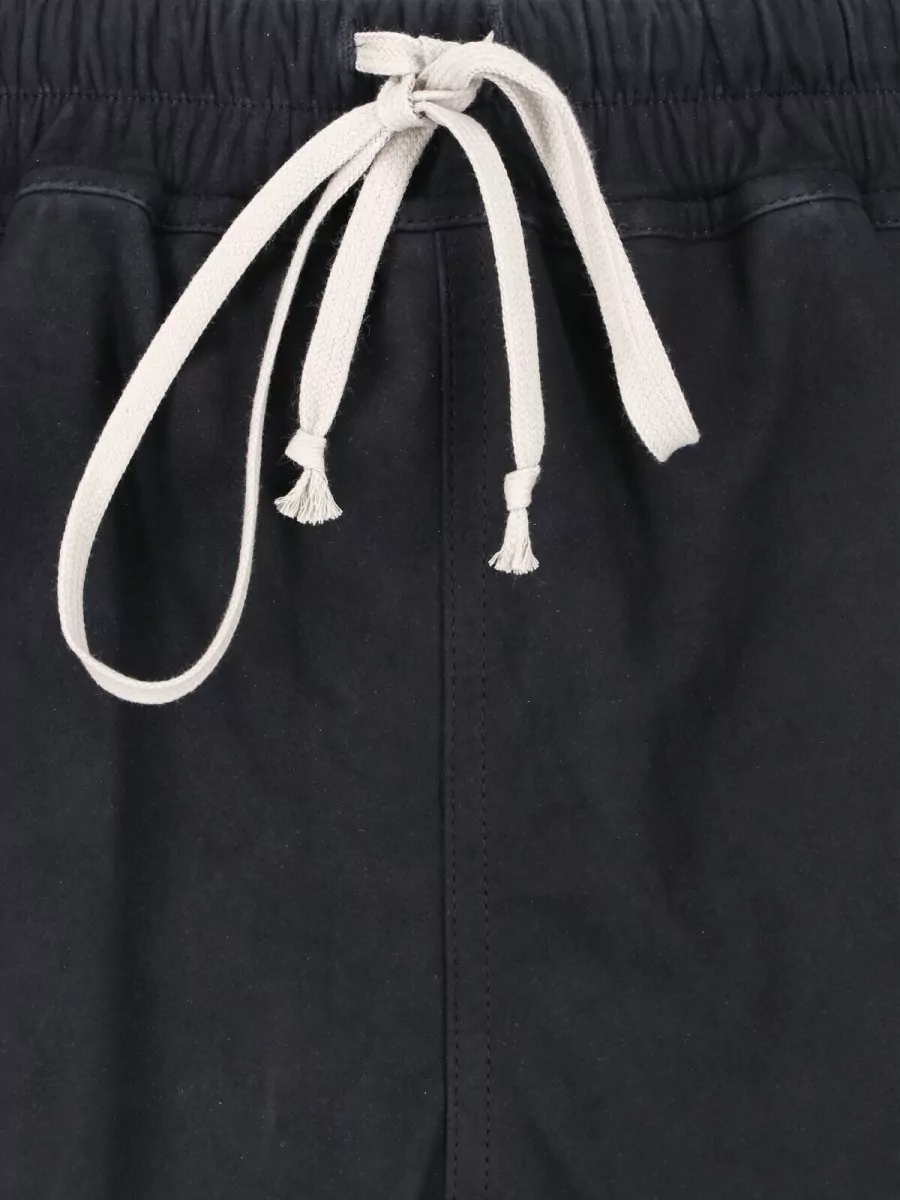 Rick Owens Leather Straight Deck Shorts
