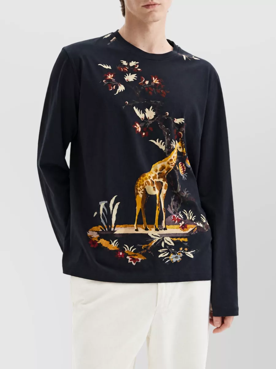 Etro Long-Sleeve Crew-Neck T-Shirt