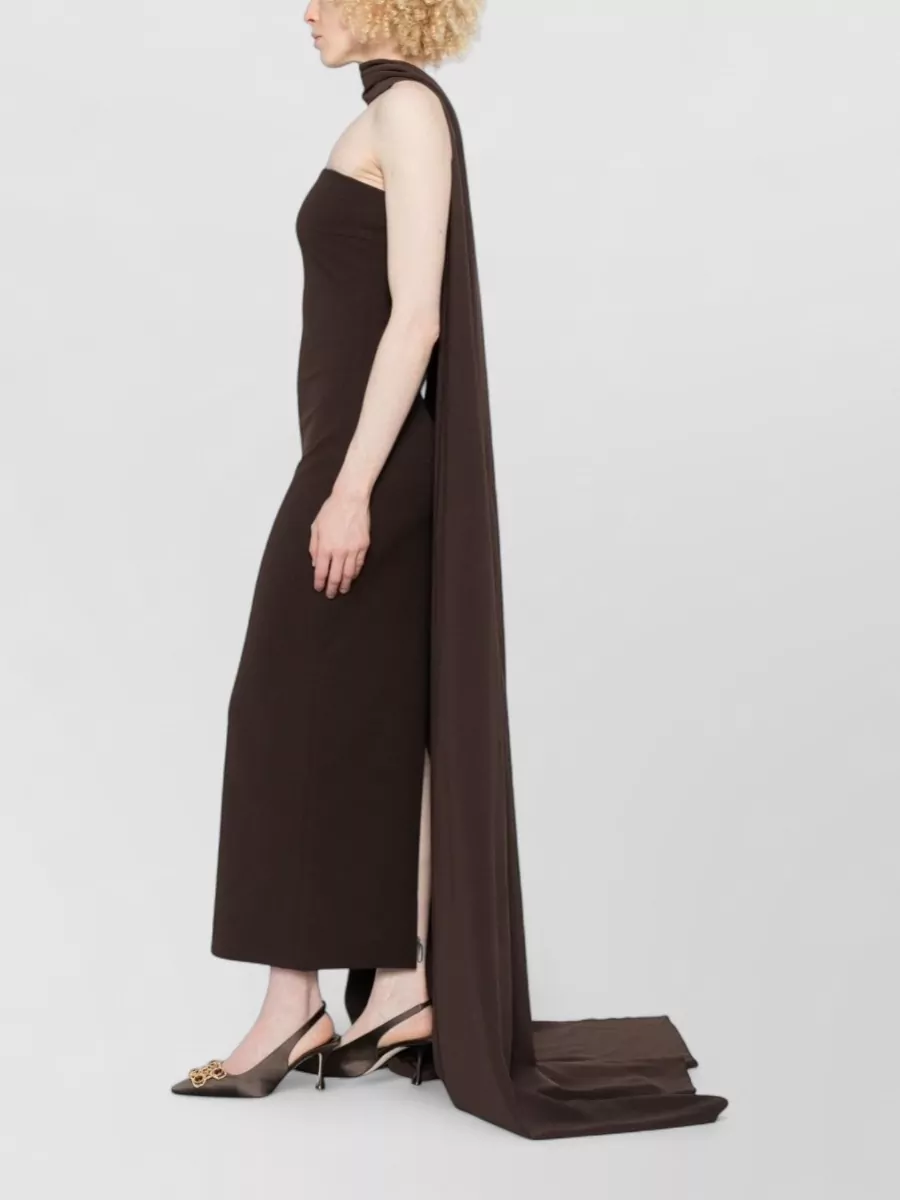 Solace London Strapless Cowl Neck Maxi Dress