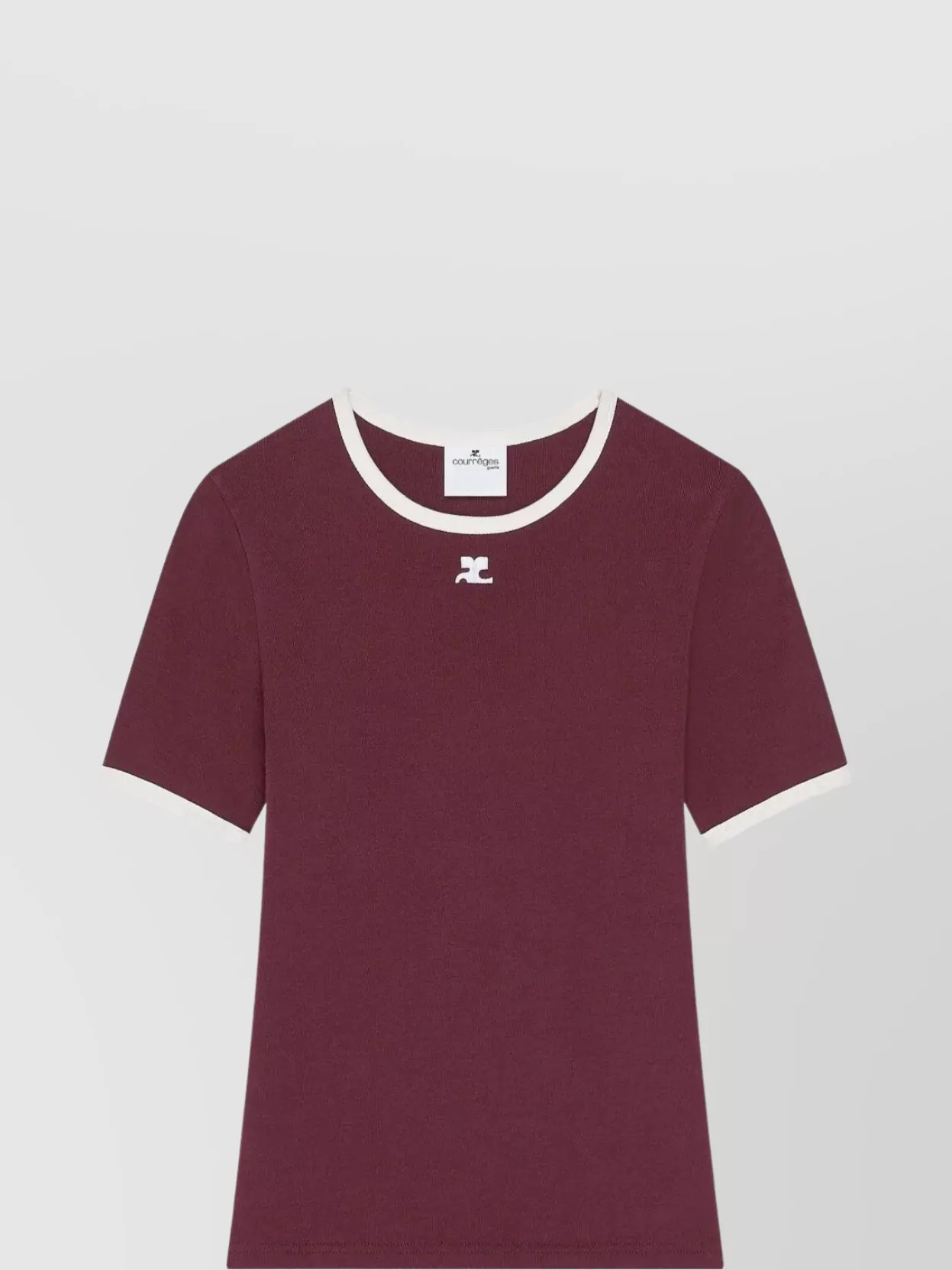 Courrèges Courreges Women Cotton T-shirt With Contrasting Trim In Red