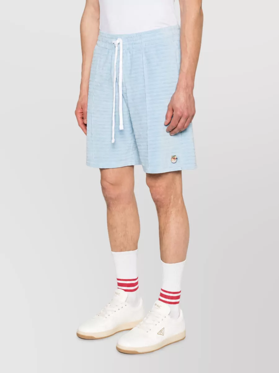Casablanca Velour Pintuck Shorts