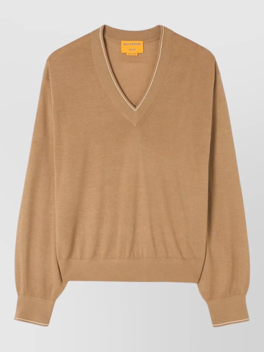 Guest In Residence Cashmere fine-knit v-neck sweatshirt