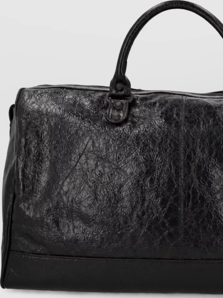 Balenciaga leather le city boston large travel bag