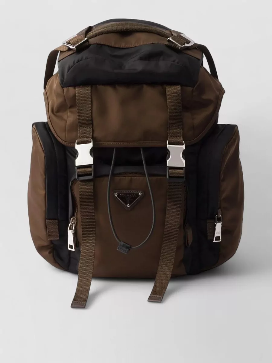 Prada two tone nylon backpack