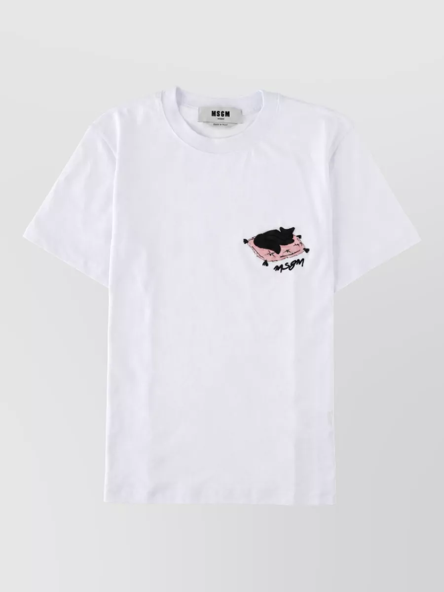 MSGM embroidered t-shirt