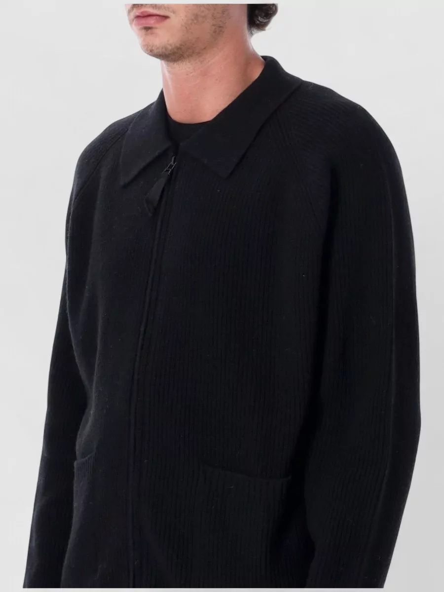 Universal Works Wool Ribbed Zip Cardigan