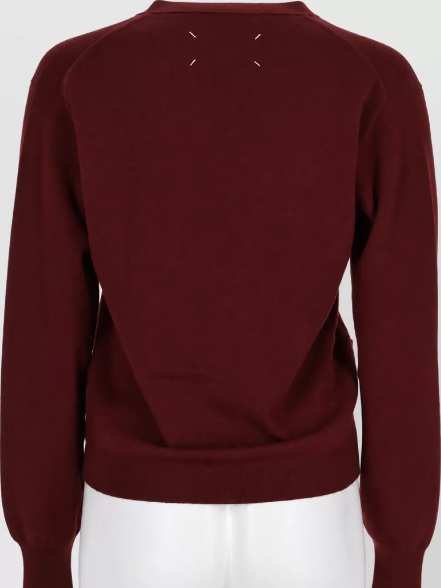 Maison Margiela Wool Cardigan Front Pockets Long Sleeves