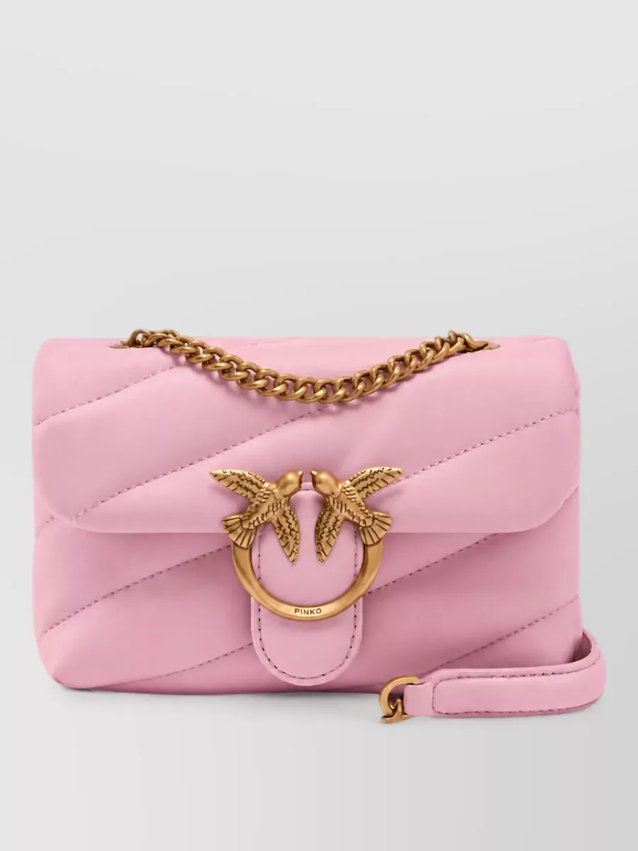 Pinko Love Bag Puff Leather Clutch Bag