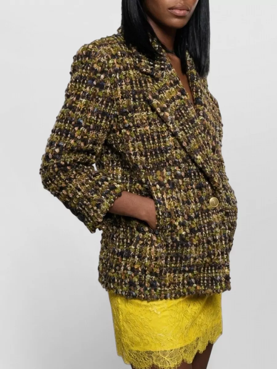 Saint Laurent Single Breasted Tweed Suit Jacket