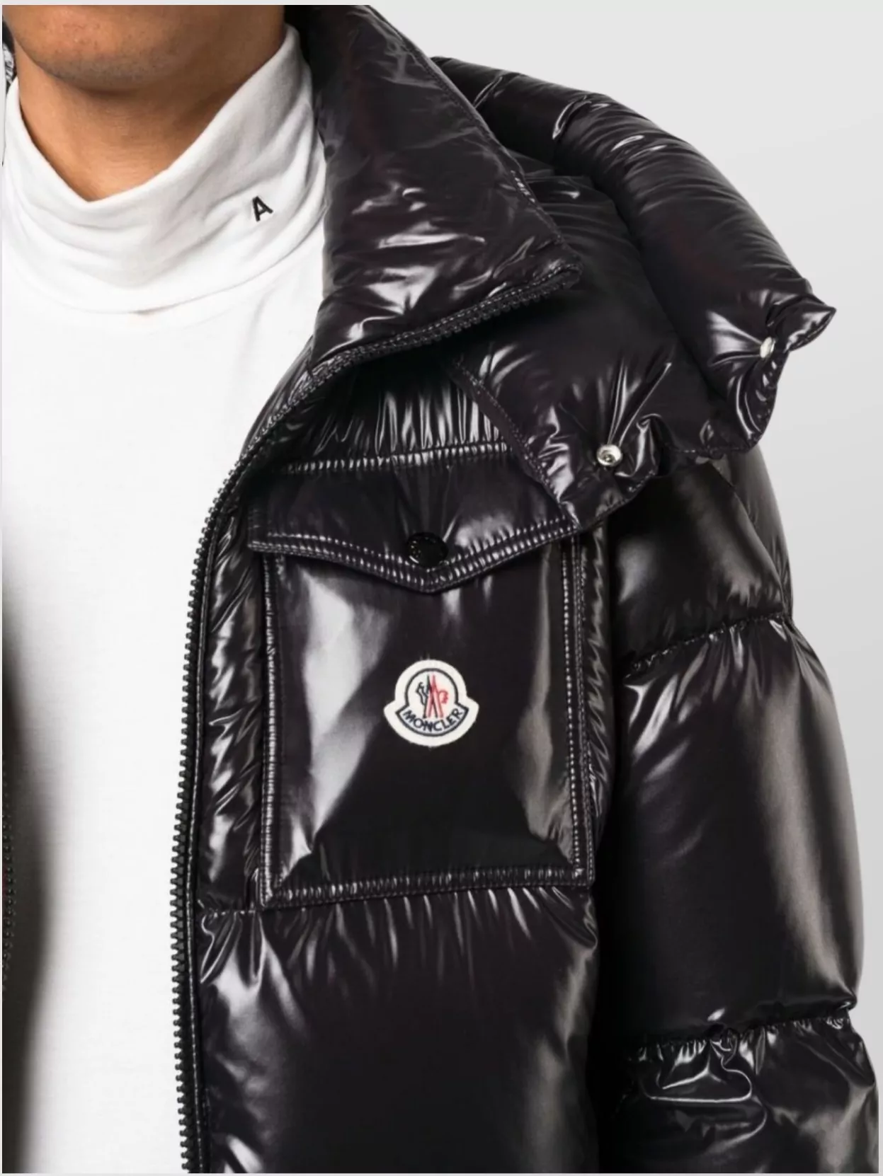 Moncler Glossy Hooded Quilted Jacket