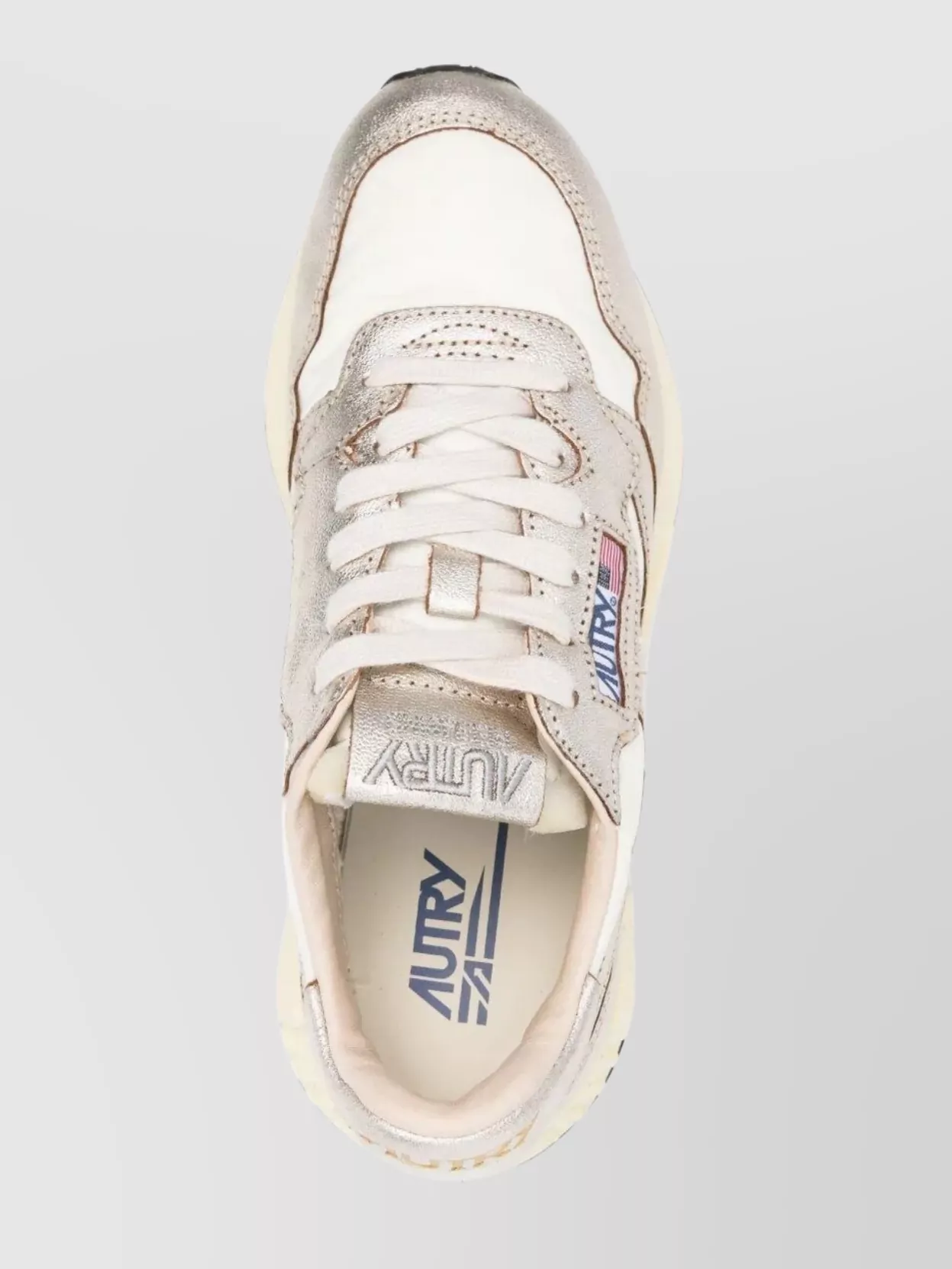 Autry Metallic Leather Low-Top Sneakers