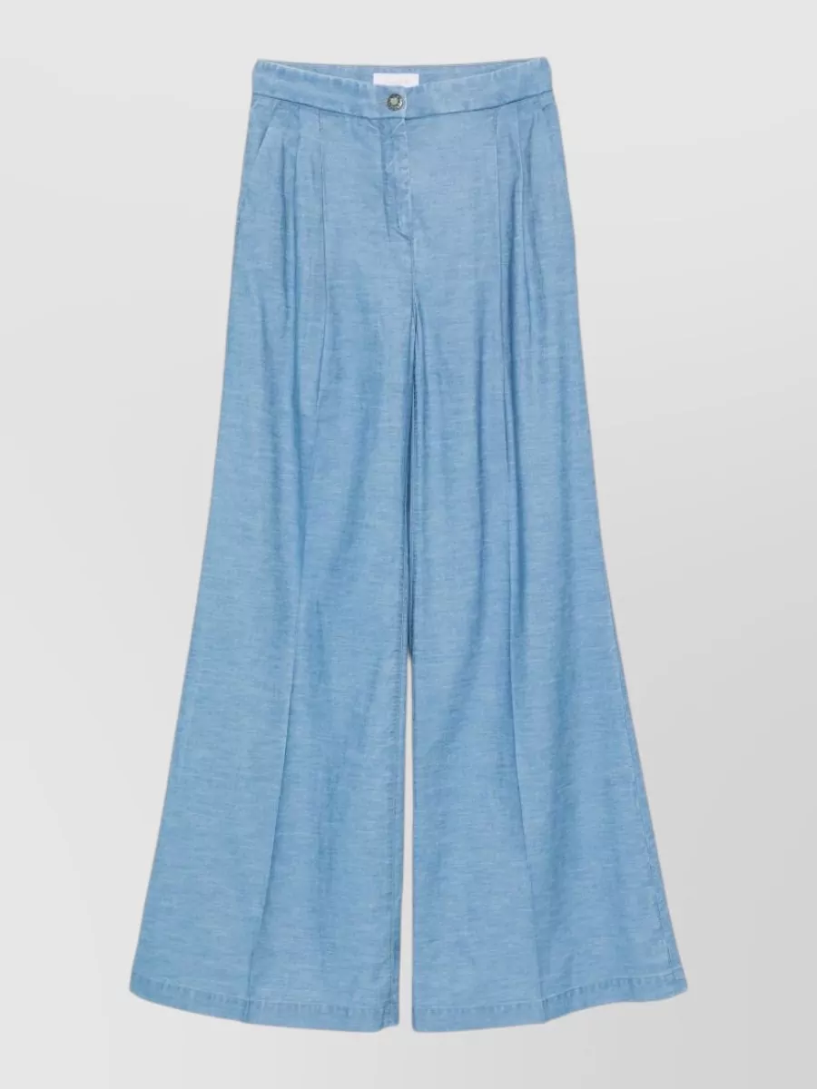 Via Masini 80 High-Rise Pleated Wide-Leg Trousers