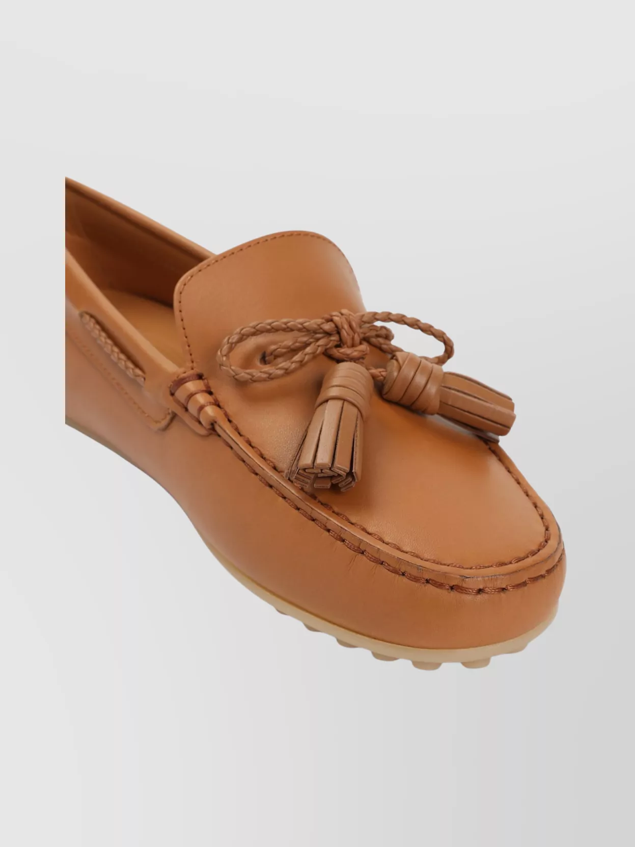 Tod's Loafers With Moc Toe And Tassel Detail In Brown