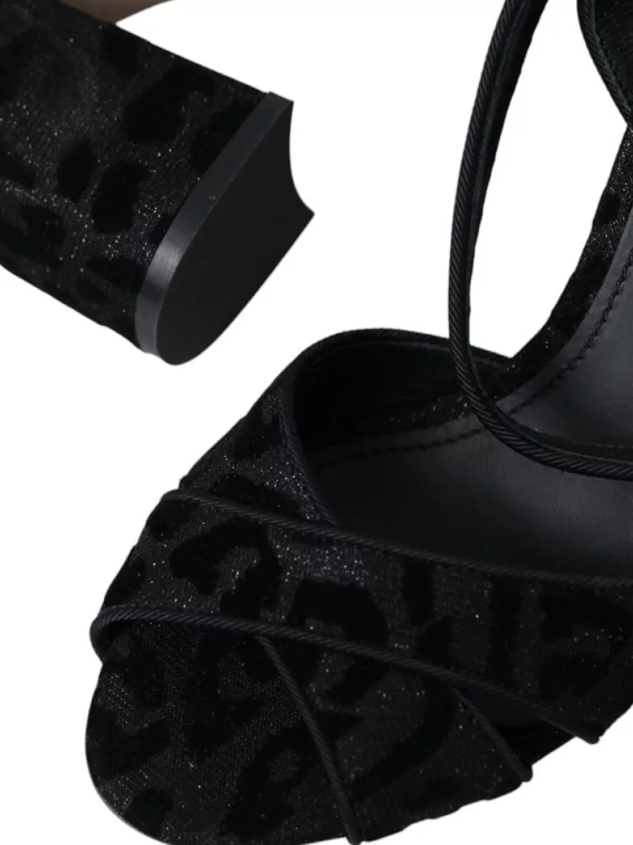 Dolce&Gabbana Leopard-Print Suede Sandals