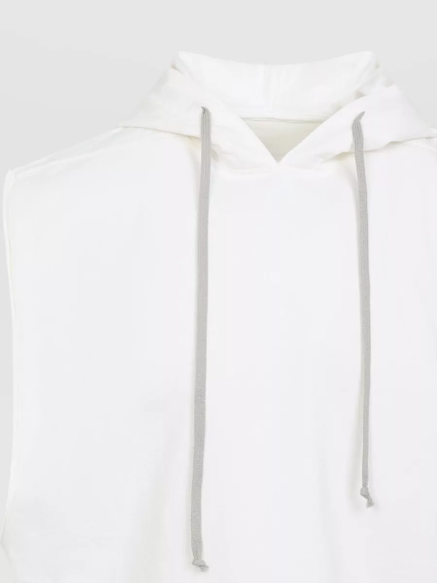 Rick Owens Drkshdw Cotton Hooded Sleeveless Tunic