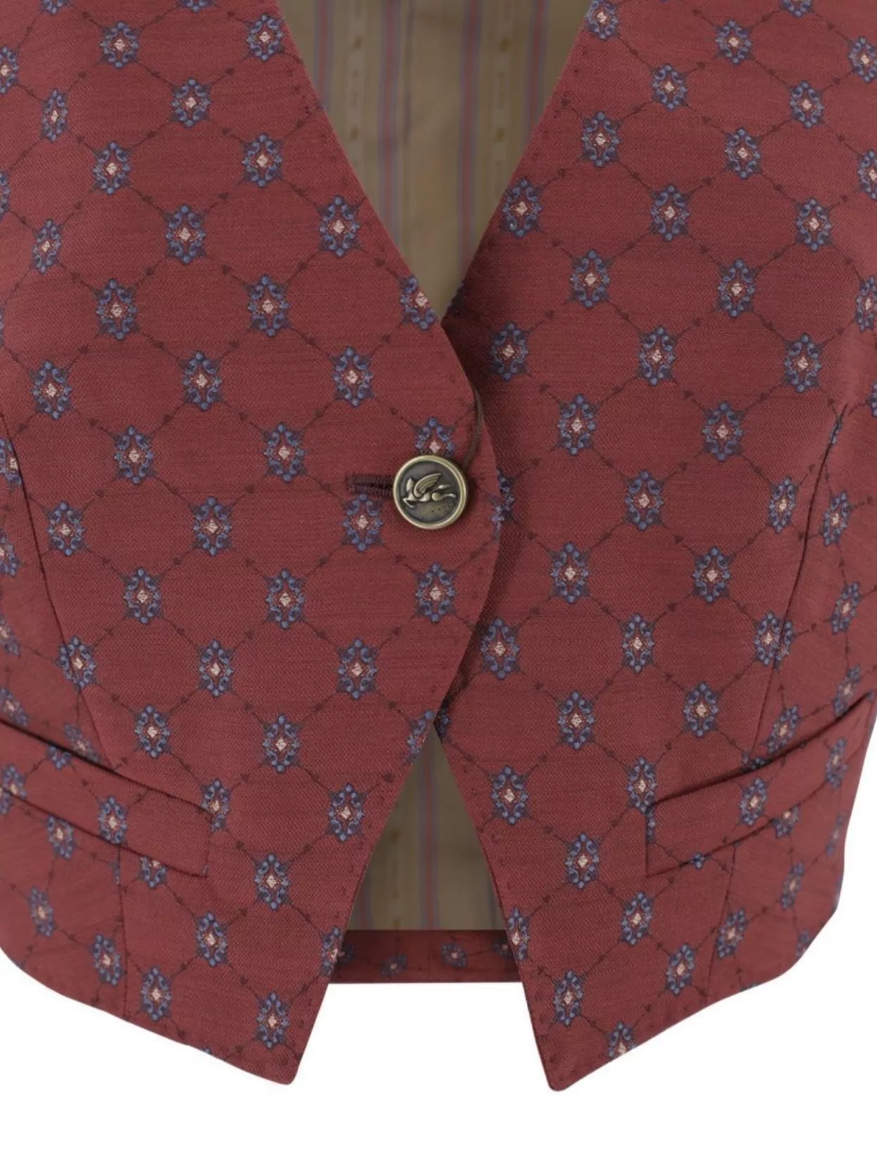 Etro Short Jacquard Tie Vest
