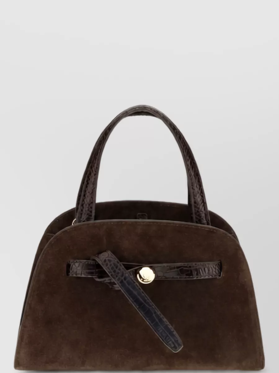 Tory Burch suede leather clutch bag