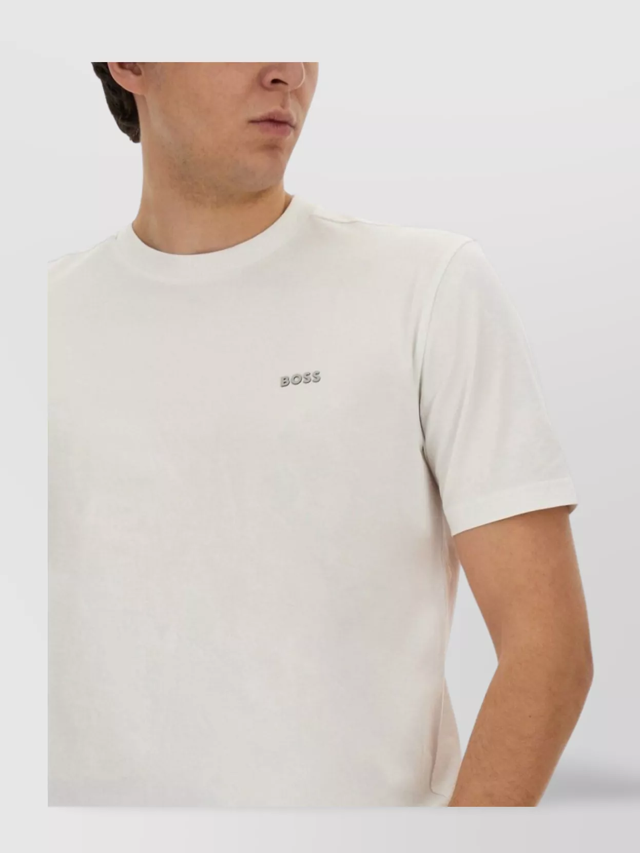 Boss Logo T-Shirt With Crew Neck And Short Sleeves