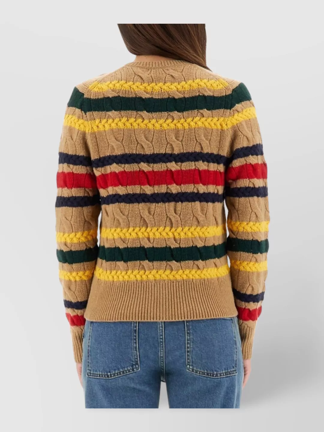 Polo Ralph Lauren Striped Knit Cardigan Cable Design