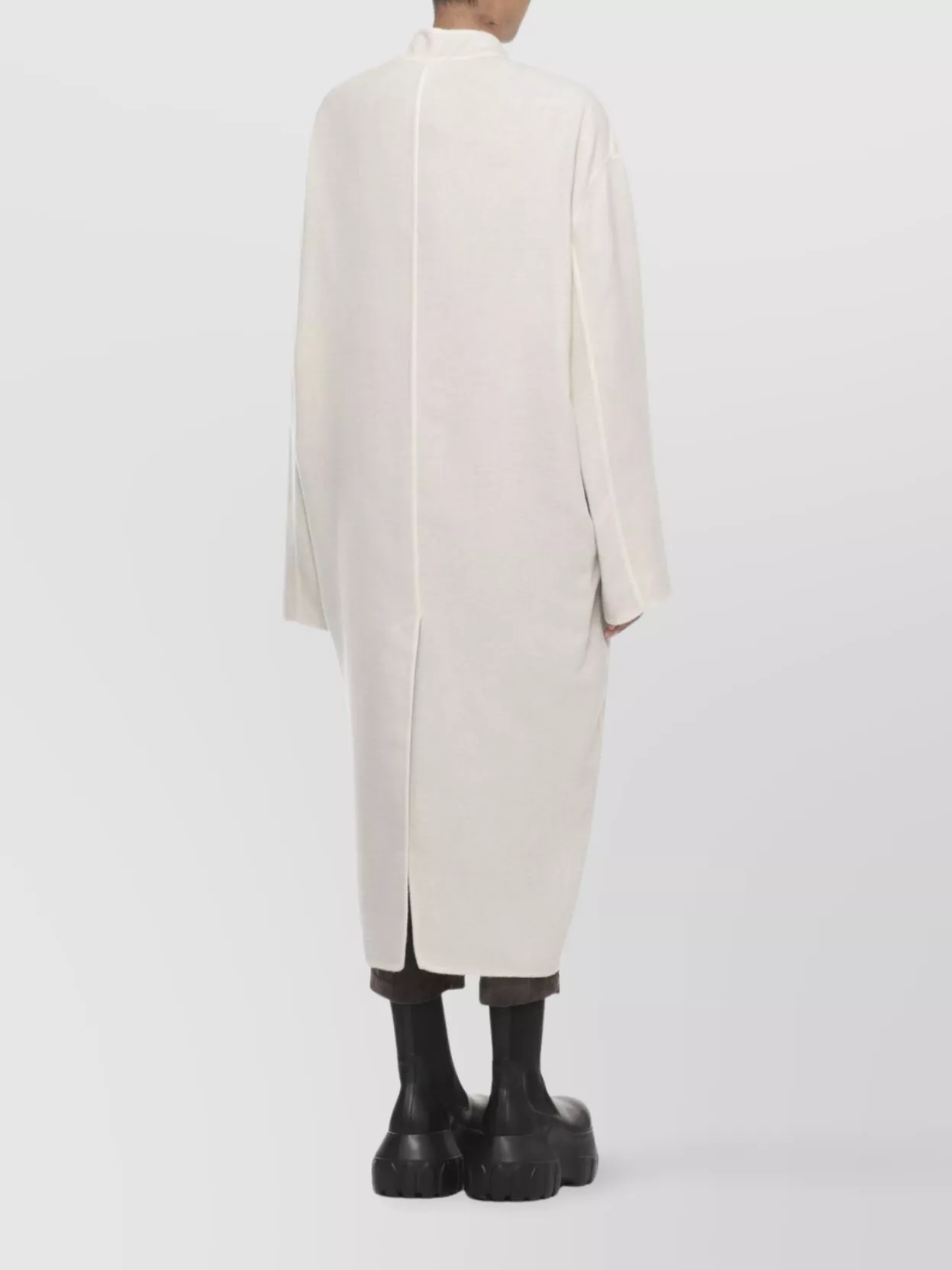 Rick Owens Longline Wool Camel Coat Pockets In Neutral