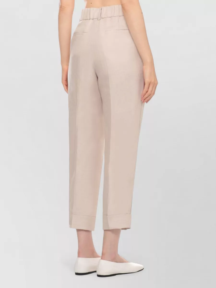 Peserico Linen Straight-Leg Tailored Trousers