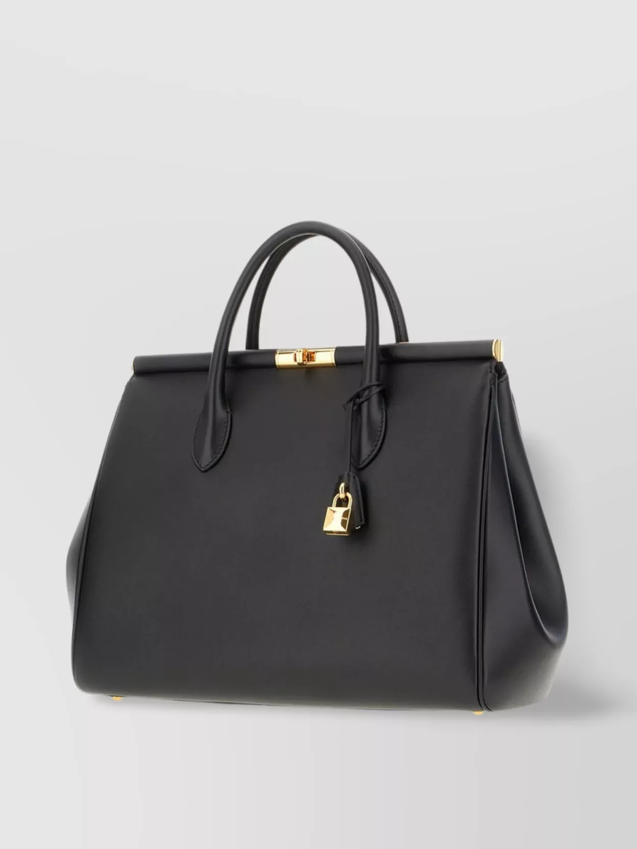 Dolce & Gabbana Structured Leather Shoulder Bag Padlock