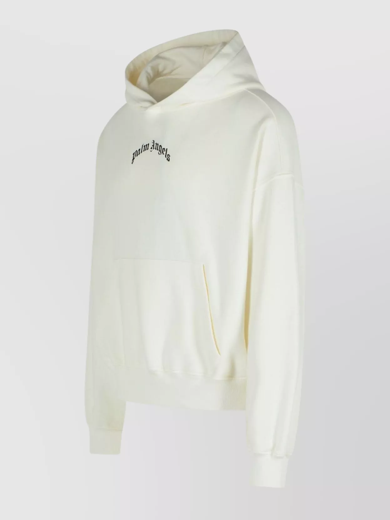 Palm Angels Cotton Hooded Sweatshirt Kangaroo Pocket