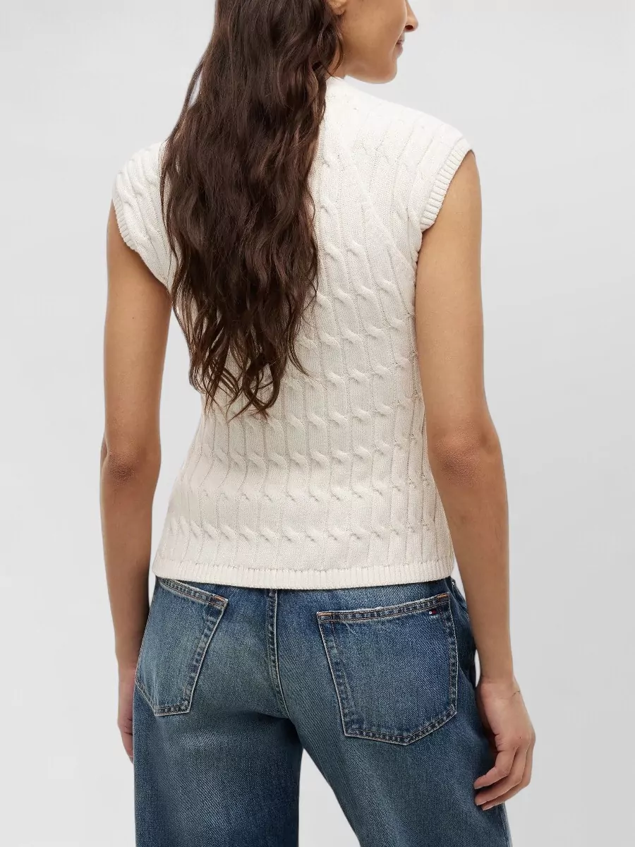 Tommy Hilfiger Cable-Knit Vest Cardigan