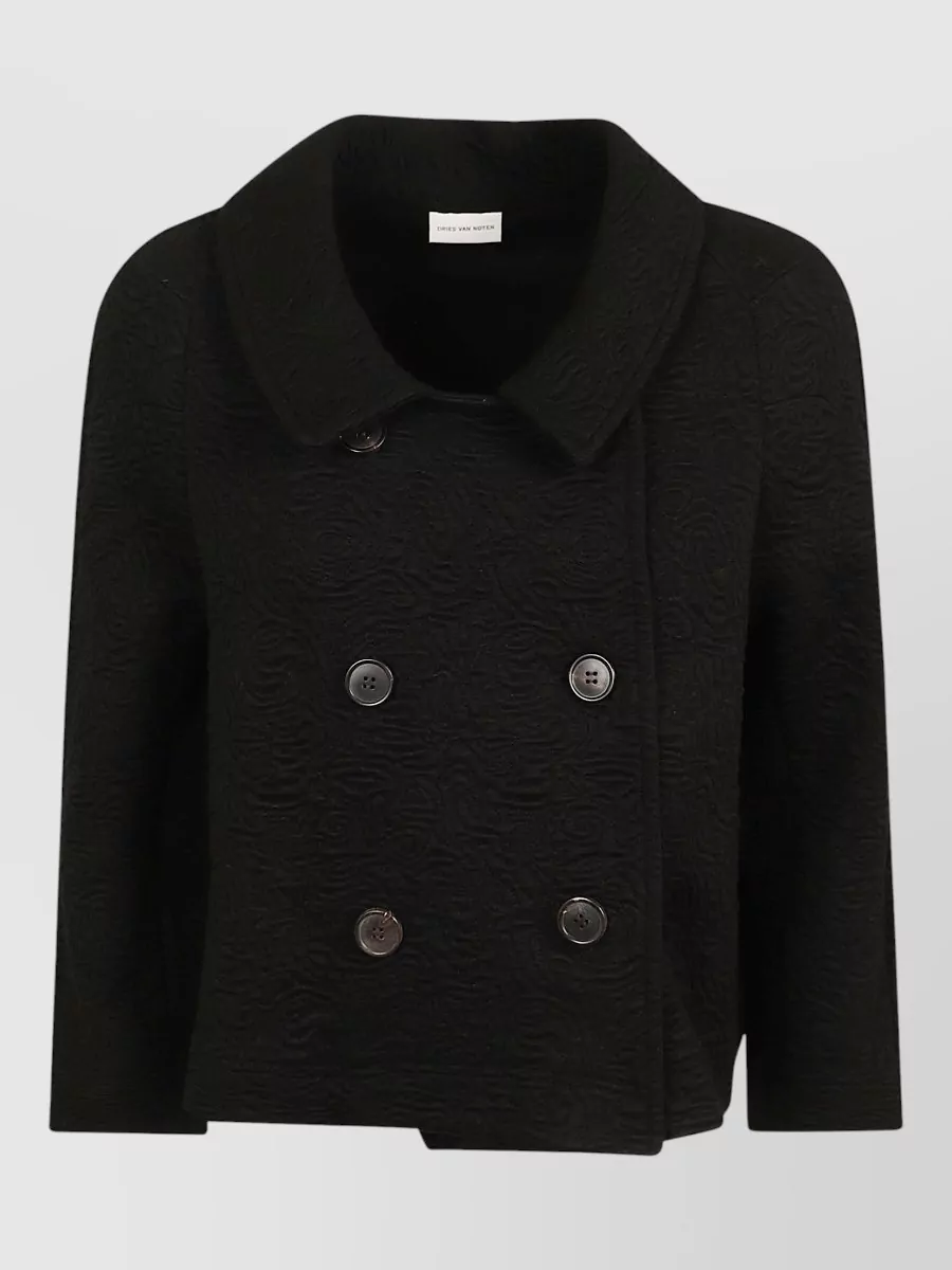Dries Van Noten Jacquard double-breasted fitted jacket