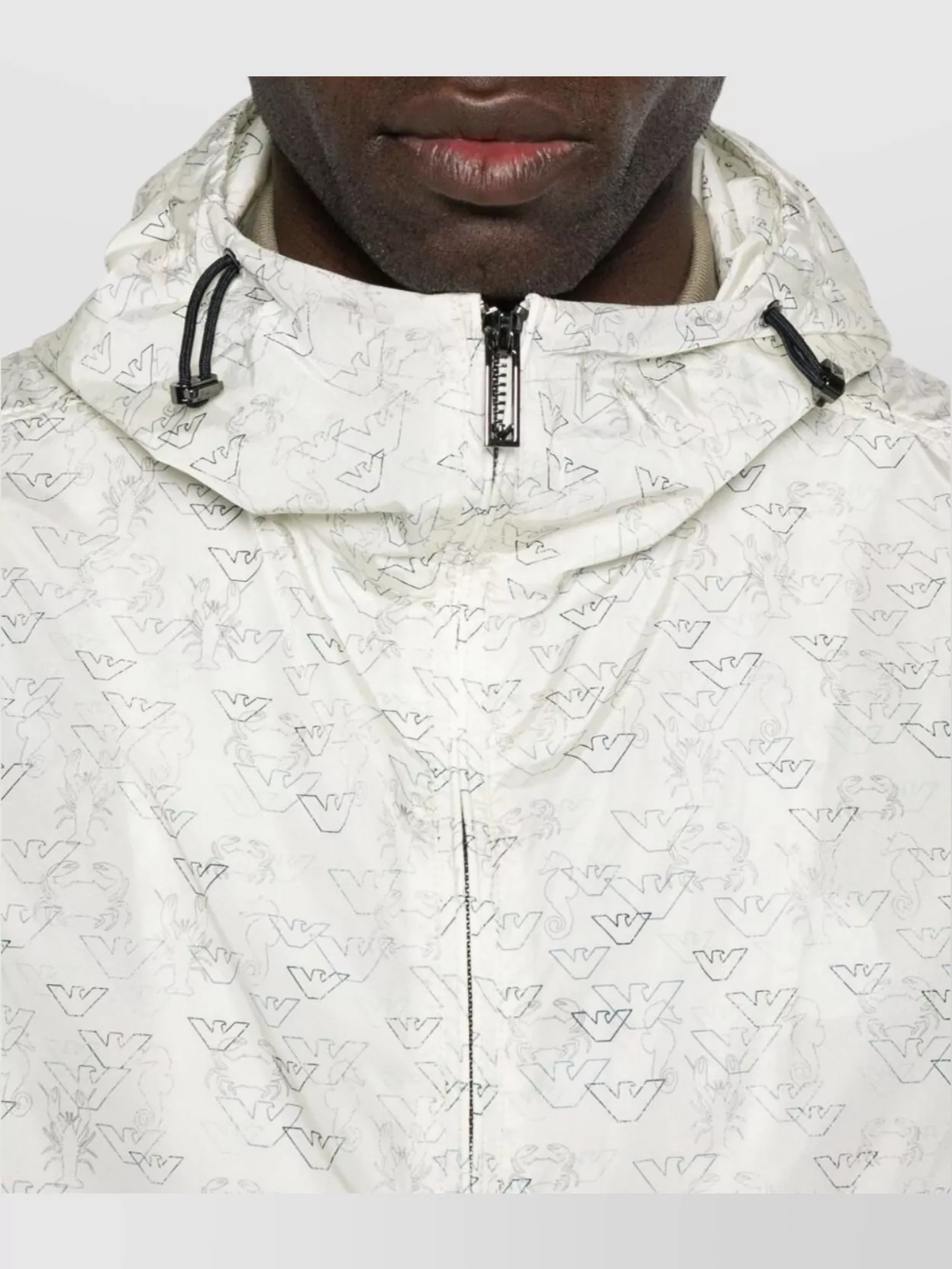 Emporio Armani All-Over Logo Nylon Jacket