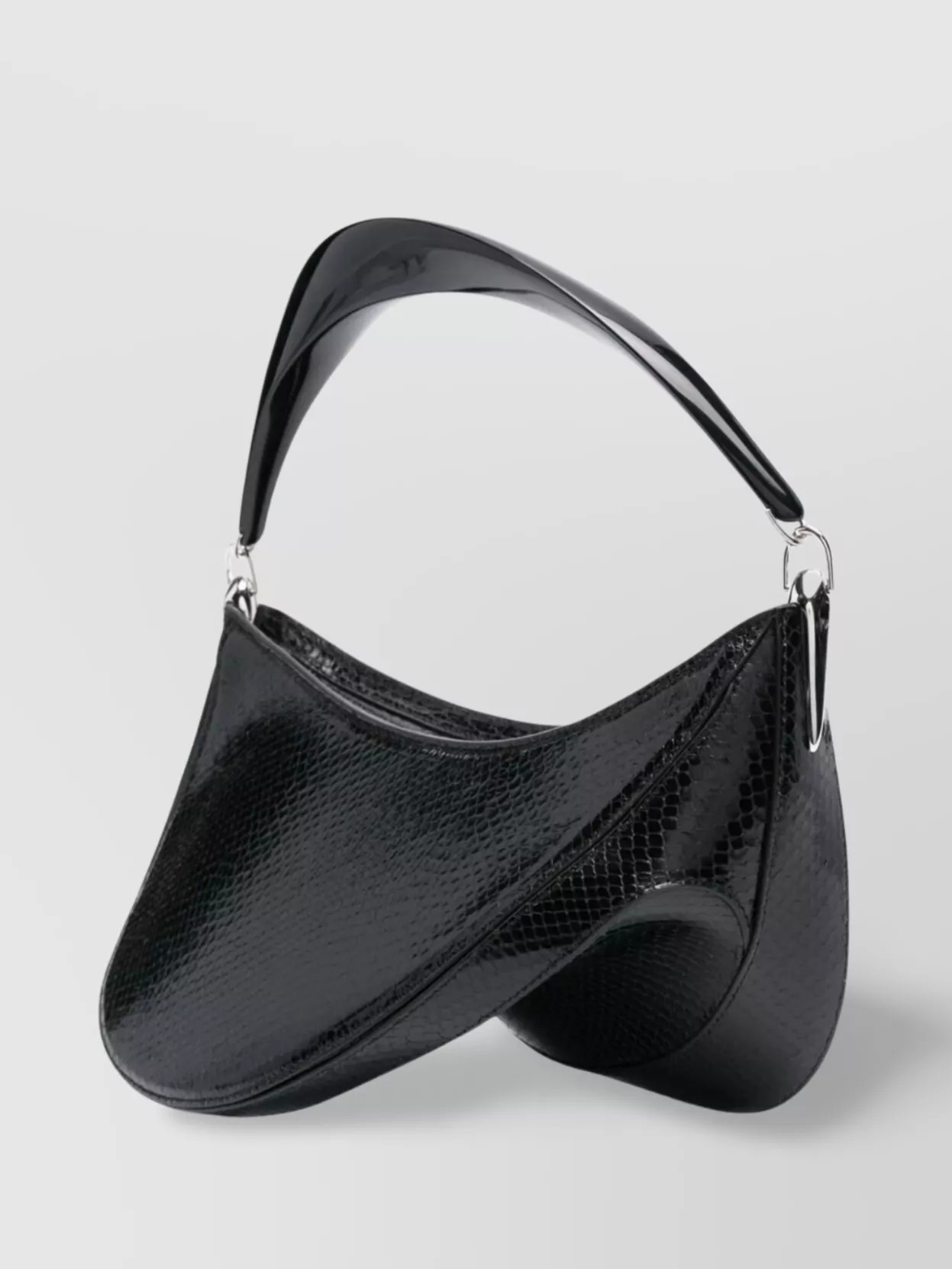Mugler Curved Handle Structured Shape Textured Surface