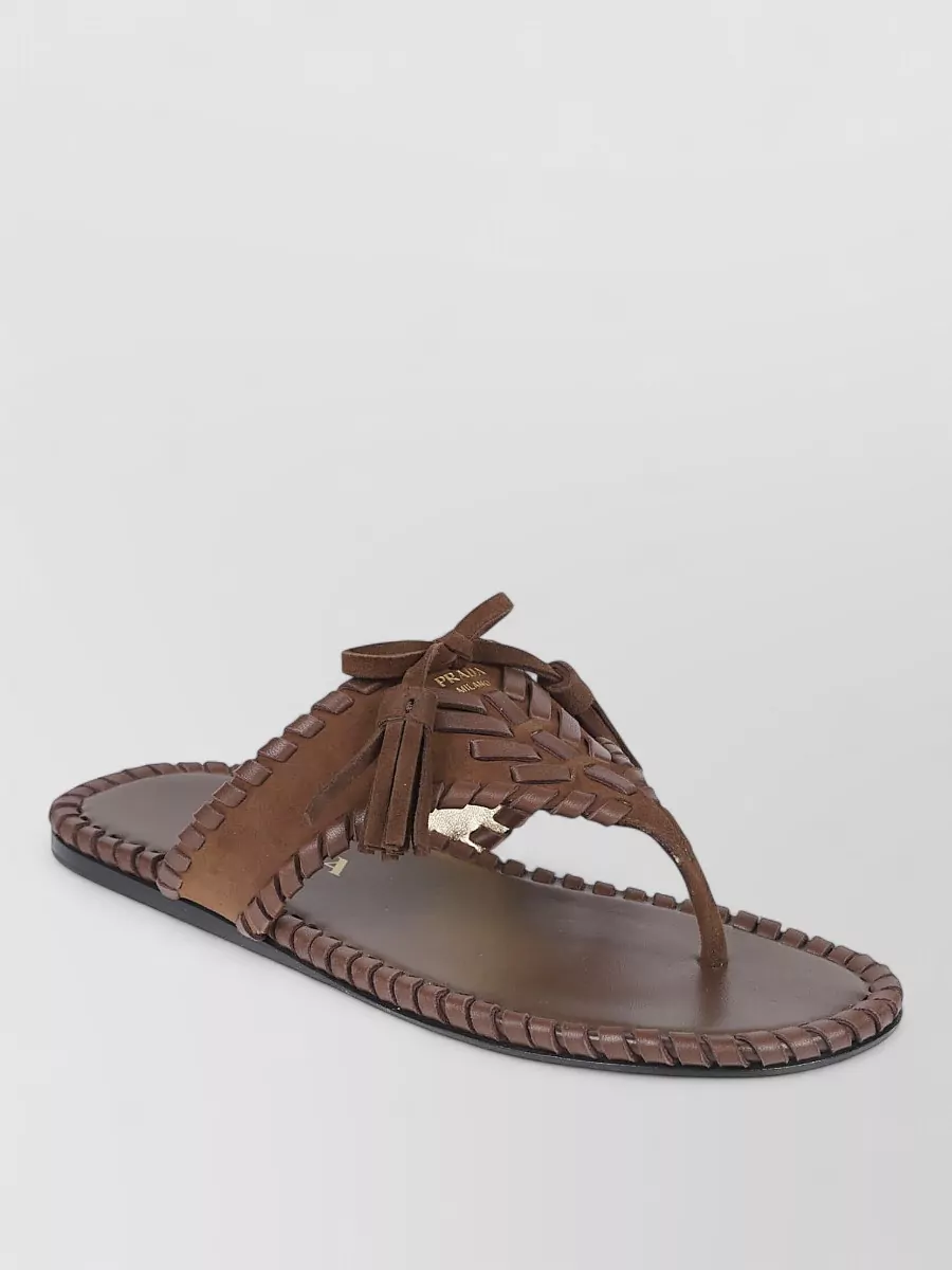 Prada Suede Thong Sandals