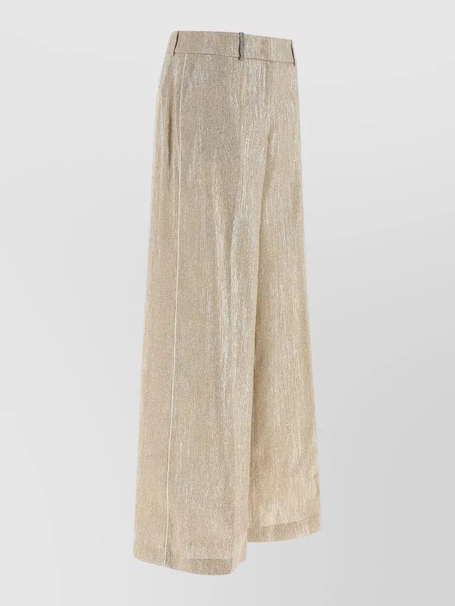 Peserico Lamé Wide-Leg Trousers