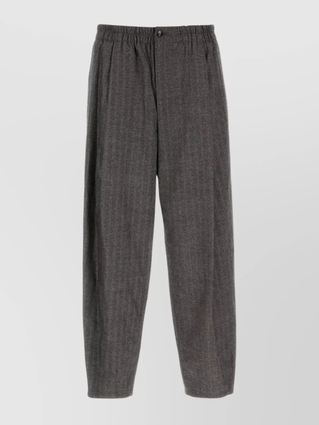 Giorgio Armani Wool Blend Pant With Back Pockets And Button Detail In Gray
