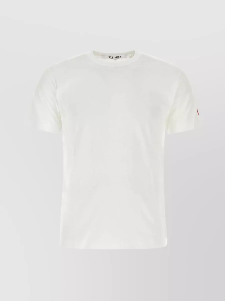 Shop Comme Des Garçons Play Versatile Crew Neck T-shirt In White