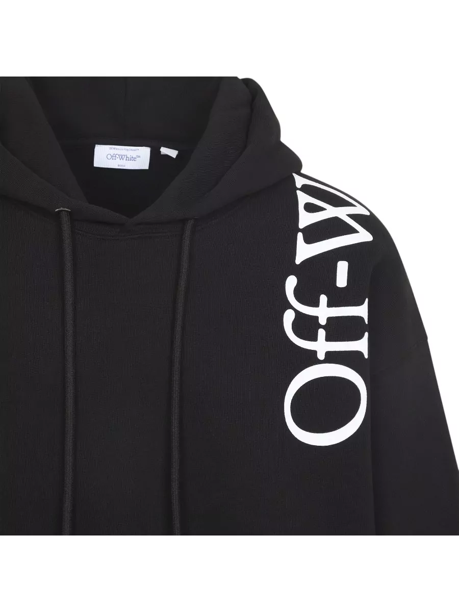 Off-White Cotton Graphic Hoodie