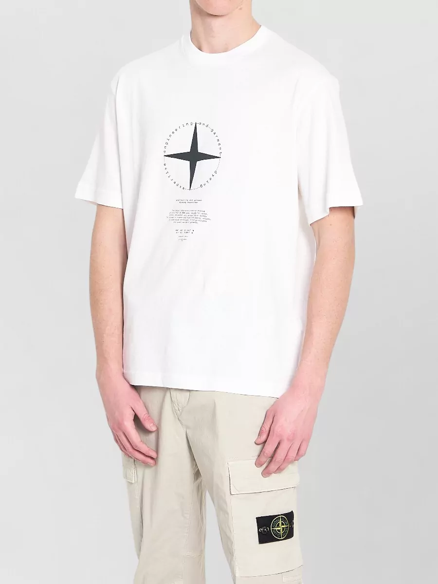 Stone Island Jersey T Shirt Regular Fit Front Print