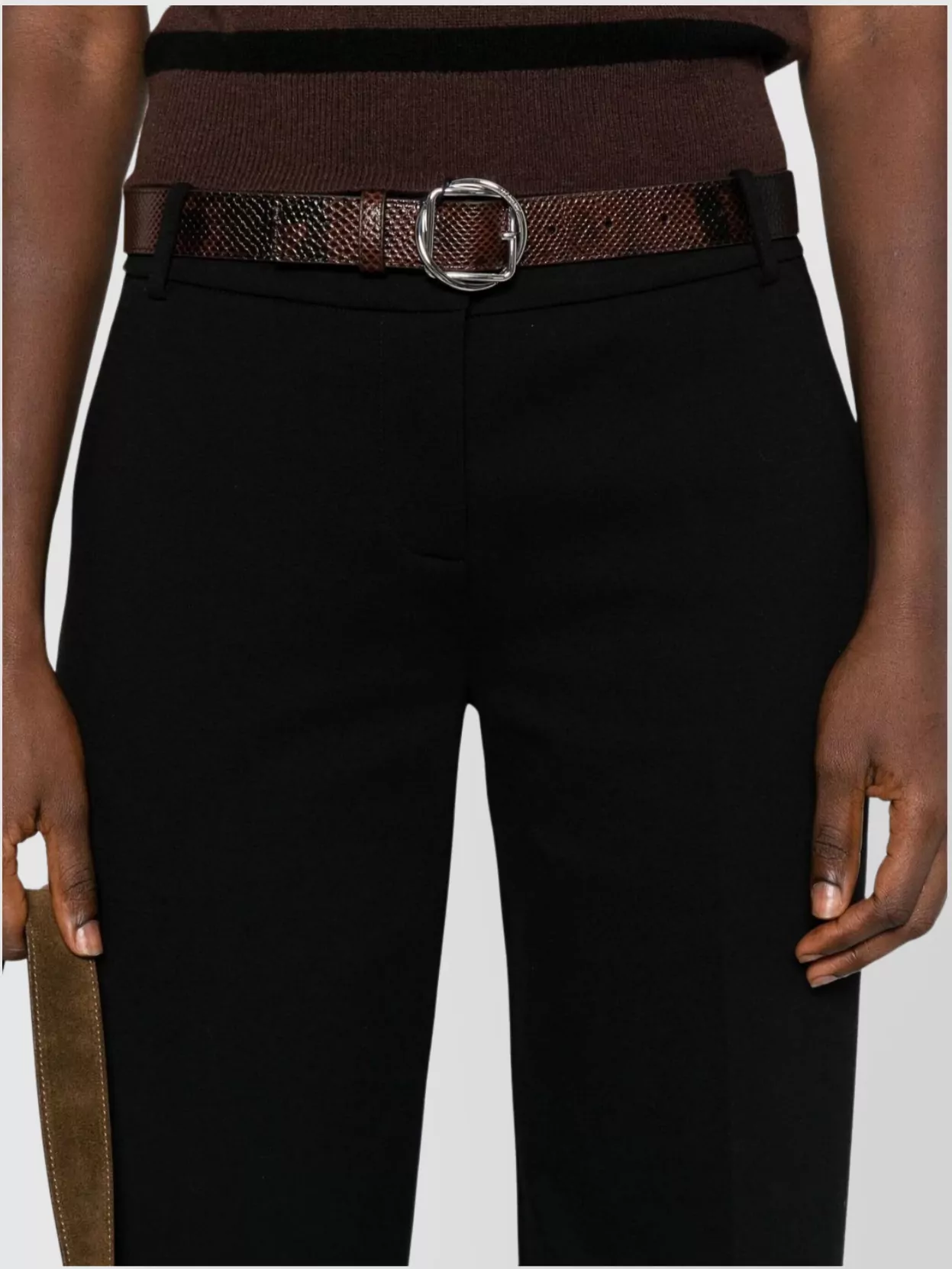 Ermanno Firenze Wide Leg Trousers With Pockets And Crease