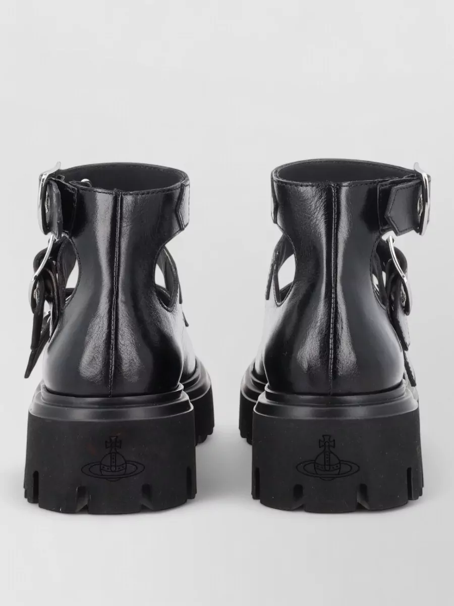 Vivienne Westwood Leather Buckle Ankle Boots