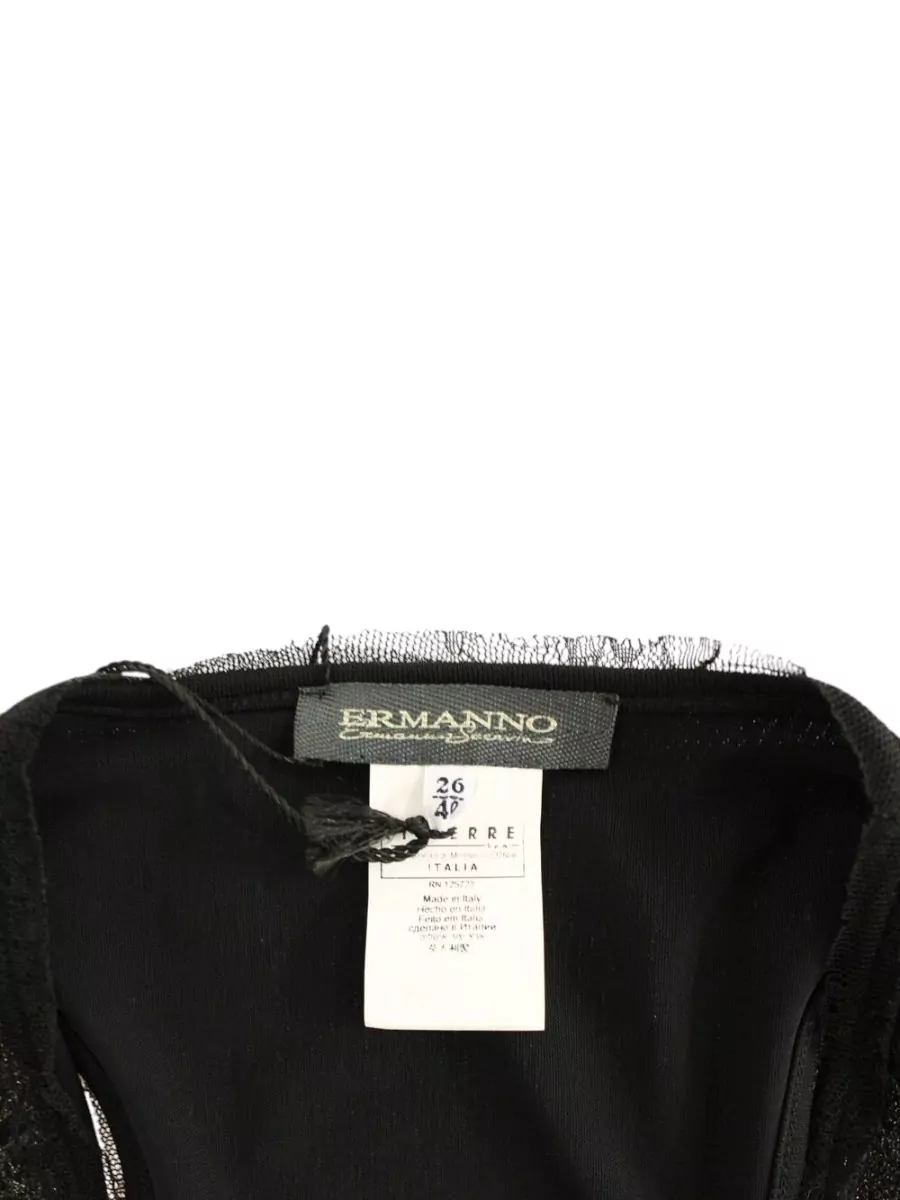Ermanno Scervino Nylon Graphic-Print Sleeveless Scoop-Neck Mini Dress